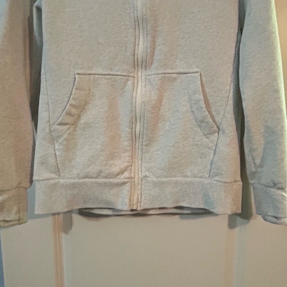 Athleta Girl Light Gray Zip-Up Hoodie